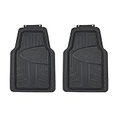 Amazon Basics Lot de 2 tapis de sol en PVC pour voitures, SUV et camionnettes Toutes saisons Noir