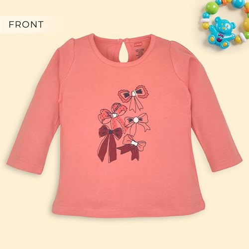 Image of LuvLap Baby Girls 100% Cotton Full Sleeve Girls Top, Pack of 02