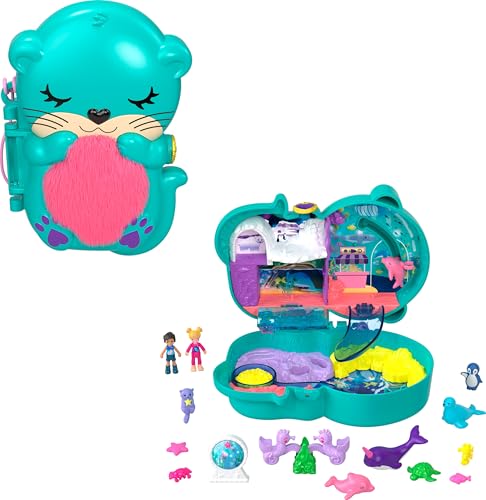 Polly Pocket, Estuche Polly Juegos, Set de Juego para niñas de 4 años en adelante