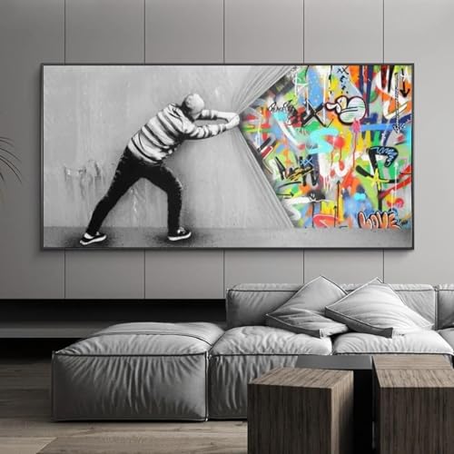 Affiches et impressions d'art street art pour grand salon moderne toile graffiti 90x180