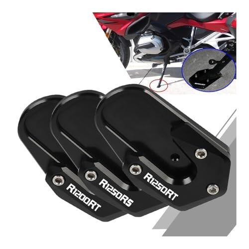 Piastra Allarga Cavalletto Laterale Per Moto BMW - F800R, F800S, F800ST, F800GT, R1200S, HP2 Sport - In Alluminio, Antiaffondamento - 5