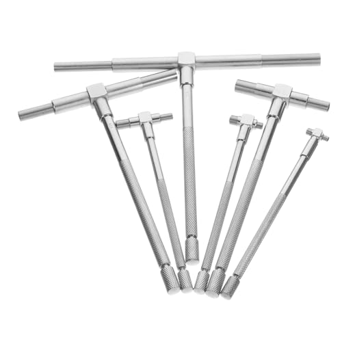 OUNONA 6pcs Set Gauge Set Bore Gauge Tools Telescopic Gauge Tools Hole Gauge Telescoping Gauge Tools Precision Telescopic Gauge Telescoping Gauge Kit Silver Stainless Steel