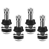HQRNYP 4PCS TR416 Metal Valve Stems, Tubeless Valve Stems, High-Pressure Clamp-in Valves Outer Mount, Universal Car Accessories Outer Mount Fits 0.453