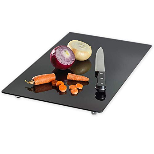 Multipurpose Tempered Glass Black Stove Cover 20 X 12 Inch – Countertop Cutting Board With Legs – Stovetop Cover To Expend Kitchen Space. #TOP4
