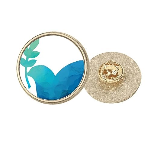 Broche ronde en métal doré pour sublimer un manteau avec la branche d'olivier