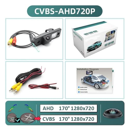 Caméra de recul vision nocturne IR avec signal commutable CVBS-AHD - 2