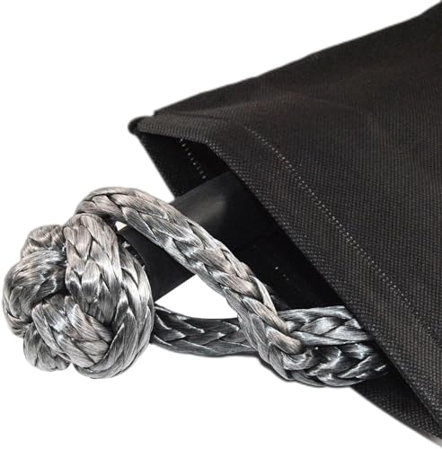 Image of KING-PRO Recovery Ring 7 /16 inchx20 inch 2PCS Soft Shackle 35,000lbs Breaking Strength with Snatch Ring 45,000lbs for Full-Size Truck Large SUVs Offroad Vehicels (2 Shackle and a Ring)