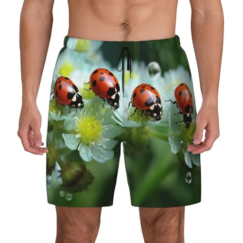 Short de bain pour homme motif coccinelle séchage rapide pour la plage