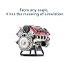 Mini V8 Engine Kits That Runs, MAD V8 Model Engine Build Kit RC Model Kits for Adults, DIY Assembly Engine Model for AX90104 SCX10II Capra VS4-10 Pro/Ultra Model Car