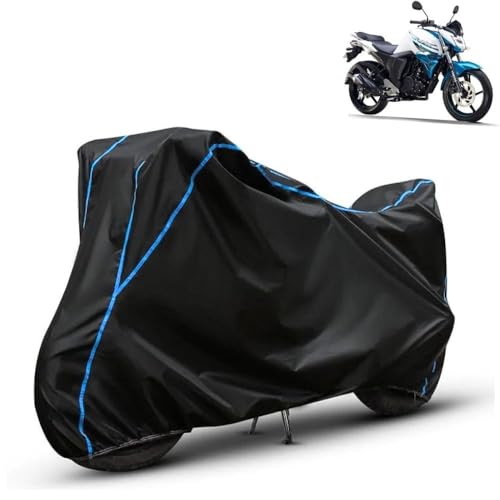 Image of Kerwa Waterproof Bike Cover Compatible with Yamaha FZ-Fi | Dust Proof, UV-Resistant, All-Weather Protection Bike Body Cover, Windproof Elastic Bottom
