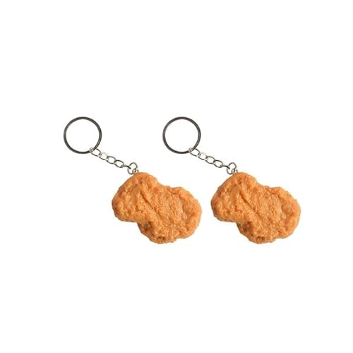 tenghong2021 Imitation Food Keychain Fried Chicken Leg Nuggets Wing Creative