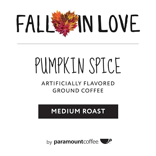 Paramount Roasters, Fall In Love Pumpkin Spice Flavored Coffee,1-12 ounce ground package