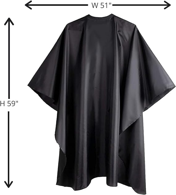 Image of Waterproof Nylon Barber Apron for Hair Cutting Hairdressing Hair Styling Salon Sheet Cloth for Men and Women (Black Color)