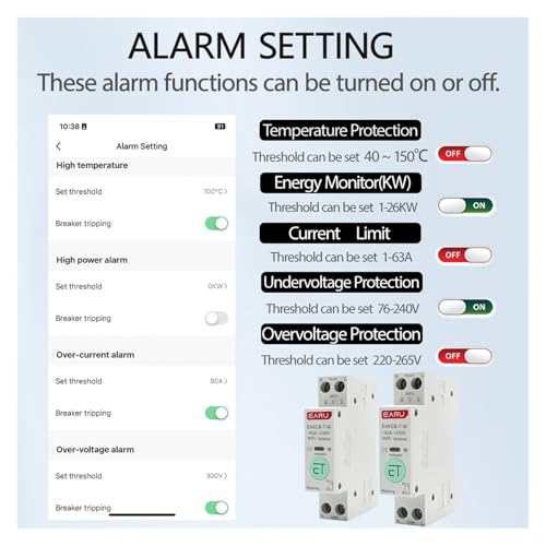 Disjoncteur intelligent mesure d'énergie commutateur télécommande sans fil - 4