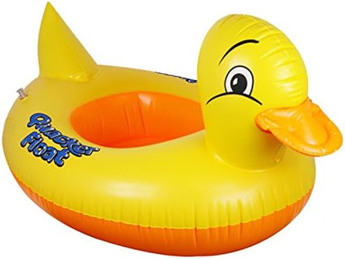 HNVOUER Duck Baby Floats, Inflatable Duck Pool Float, Baby Floating Seat, Children Swim Ring, Kids Inflatable Floats, Yellow Duck Seat Boat for 1-3 Years Kids