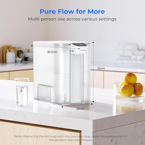 Waterdrop Mega Instant Electric Water Filter Jug with 3 Months Filter, 6L Countertop Water Filter System, Reduces Chlorine, Lead, Mercury, Reduce PFAS, PFOA/PFOS, 757 Litres, White (1 Filter Included) - Image 3