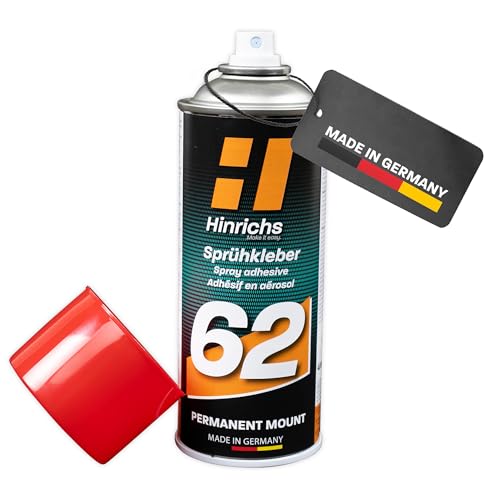 Hinrichs Sprühkleber 400ml - extra stark & wasserfest - Kleber für Dachhimmel, Stoff, Kunststoff, Papier, Pappe, Styropor, Metall uvm. - Heimwerken, Handwerk & Auto - Klebespray transparent Hinrichs Sprühkleber 400ml - extra stark & wasserfest - Kleber für Dachhimmel, Stoff, Kunststoff, Papier, Pappe, Styropor, Metall uvm. - Heimwerken, Handwerk & Auto - Klebespray transparent