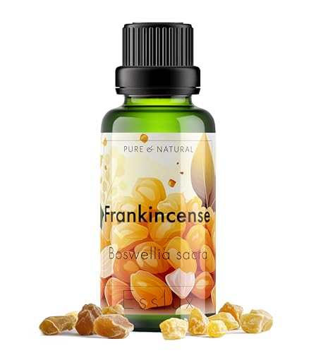 Image of Esslux Frankincense Essential Oil - 100% Pure Natural Frankincense Oil for Skin, Hair & Diffuser | Calming & Woody Aroma Perfect for Aromatherapy, Massage & Candle Making - Therapeutic Grade - 30 ML