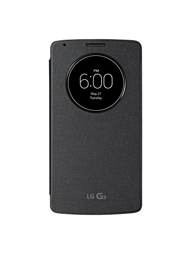 LG G3 Case Quick Circle Snap-On Folio Case CCF345NACCATB - Black - in Retail Packaging