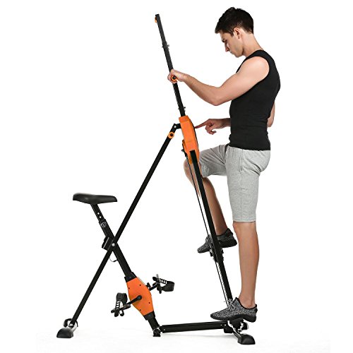 heka Vertical Climbing Machine for Home Workout, Vertical Climber for Home Gym Exercise, Fitness Stair Climber with LCD Monitor(Max Load 350lbs) - Thumbnail 4