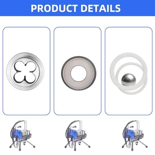 Image of 246429 Repair Kit Ball&Seat Fits for Graco Ultra 390 395 | Compatible with 490 495 595 Modls Airless Paint Sprayer Replacement Parts