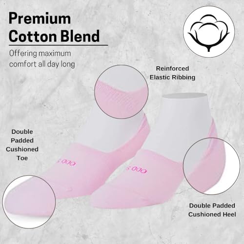 Image of Odd Sox - Basix Large No Show Socks - Soft Cotton Blend Low Profile Athletic Fit - Pastel & Bright Colors