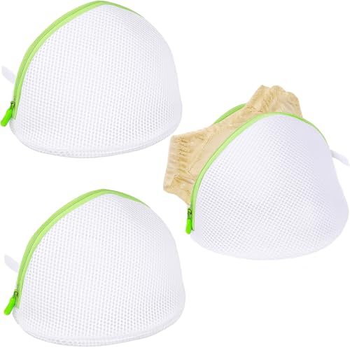 Image of inchCOSMIIC GREENS inch 3 Pcs Cone Shape Bra Wash Bag for Washing Machine Women Lingerie Bags for Washing Lingerie, Underwear, Delicates (3 CONE SHAPE BRA WASHING BAGS)