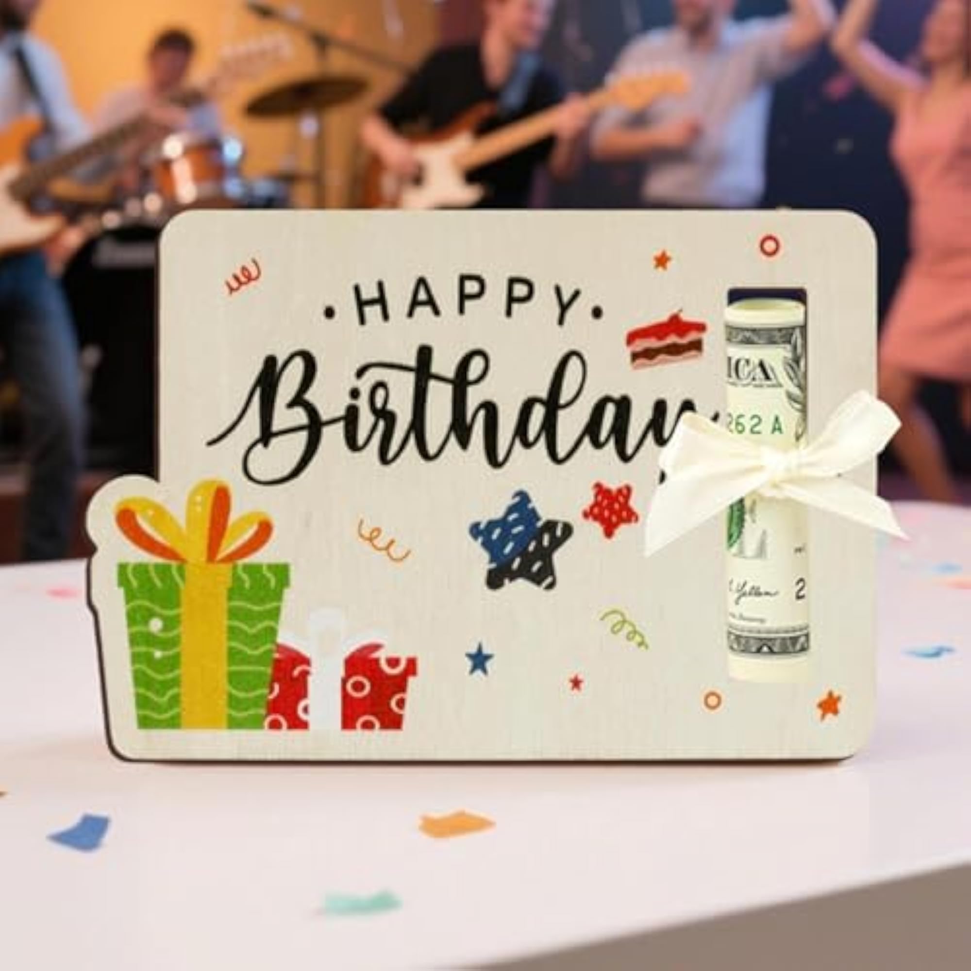 Unique Wooden Money Holder for Birthday Party Fun