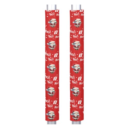 Image of Christmas Refrigerator Door Handle Covers Set of 2 Fridge Door Handle Decor | Santa Claus HOHO Washable Dishwasher Mocrowave Oven Protector Handle Cover Keep Your Kitchen Appliance Clean