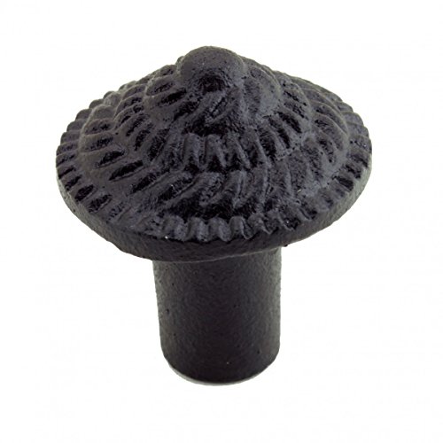 Renovators Supply Black Wrought Iron Cabinet Knob Pull Round Fibonacci Design Black Powder Coated Decorative Metal Knobs For Cabinet Or Drawer Pull Handle With Mounting Hardware Pack Of 2 #TOP4