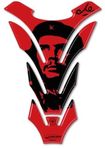 labelbike - Pegatina Moto Che Guevara Pegatinas para Depósito de Motocicleta Resina Rojo