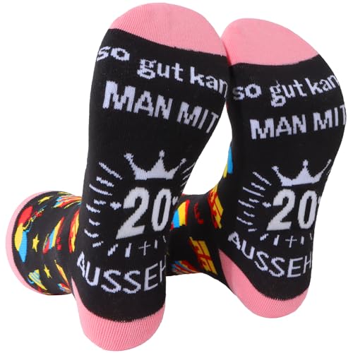 Geburtstag Frau happy Socks Damen 39-42,Baumwolle Stoppersocken Damen Geburtstagsgeschenk für Frauen 18 20 21 30 40 50 60 70