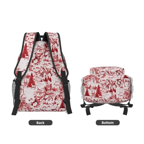 Sacs à dos pour enfants imperméable noir avec imprimé cerf et ours - 3