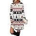 Women's Fashion Casual Slim Fit Fall Dresses Comfortable Printed Short Dress Long Sleeve Round Neck Tunic Dress