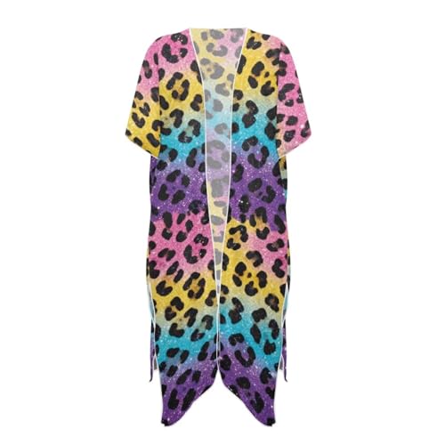 Cárdigan tipo kimono cómodo ropa de playa suave con caída ligera 3