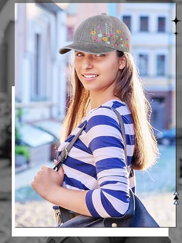 Image of Biggun Trendy Embroidered Baseball Cap for Girls Women Men - Adjustable Soft Breathable Hats for Casual Wear