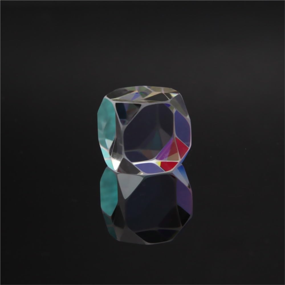 Dés à prisme dichroïque croisé, combinateur de faisceau octaédrique, verre optique, Cube décoratif, prisme de couleur, prisme de cristal