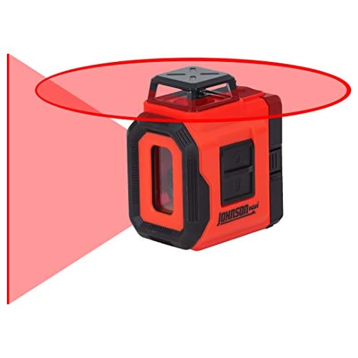 Johnson Level & Tool 40-6606 Self-Leveling 360 Degree Line Laser Level with Plumb Layout Line