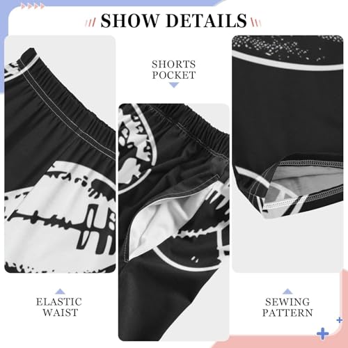 ZZXXB Funny Football Print Boys Long Pants Soft Trousers Elastic Waist Kids Lounge Bottoms with Pockets S-XL4