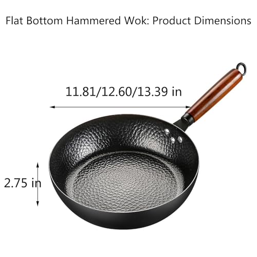 Wok de Hierro Forjado y Martillado 12.6 pulgadas miniatura 2