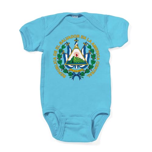 CafePress El Salvador Coat of Arms Cute Infant Bodysuit Baby Romper Dark