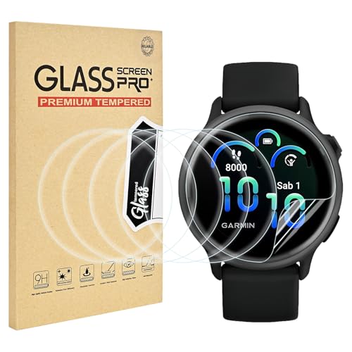 EasEasy 6 Pack Compatible for Garmin Vivoactive 6 Sreen Protector Clear HD Anti-scratch Flexible TPU [Not Glass] Protector for Vivoactive 6 Watch Film with Sensitive Touch