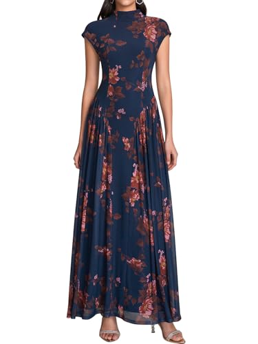 KUTUMAI Floral Summer Long Formal Wedding Guest Dresses for Women