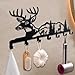 Sanshaoye Key Holder for Wall Decorative, Metal Key Holder, Key Organizer for Wall Mount, Hanging Key Rack with 7 Hooks, Key Hooks for Hallway Entryway Office Kitchen Farmhouse (Deer)