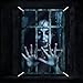 LOMIMOS Halloween Horror Curtain Background,Halloween Window Covers Creepy Backdrop Props for Adults Movies Photobooth Indoor Outdoor Party Decors