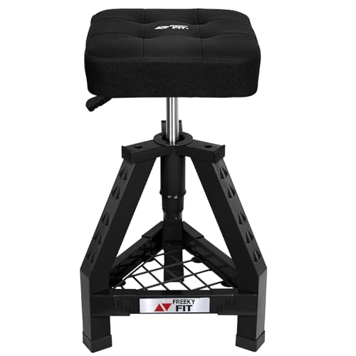 Bundle-Yellow and Black Shop Stool with Tool Tray