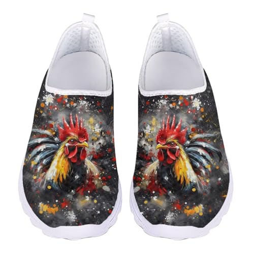 Jeiento Women's Slip On Walking Shoes Mesh Tennis Shoes Breathable Trainers Casual Running Sneakers