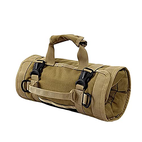 Fenteer Bolsa organizadora de armazenamento de rolo de ferramentas com 5 bolsos com zíper para eletr