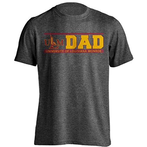 Louisiana Monroe Warhawks Dad T-Shirt Charcoal Heather XL
