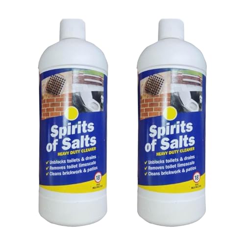 Housold 500ml Traditional Efficient Limescale Remover Salts Multi-purpose Drain & Toilet Cleaner Spirits | Limescale Remover from Drains & Toilets, Clean Brickworks & Patios (Pack of 2)